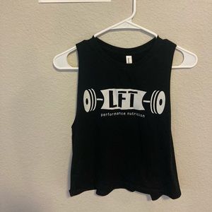 LFT black crop tank size medium
